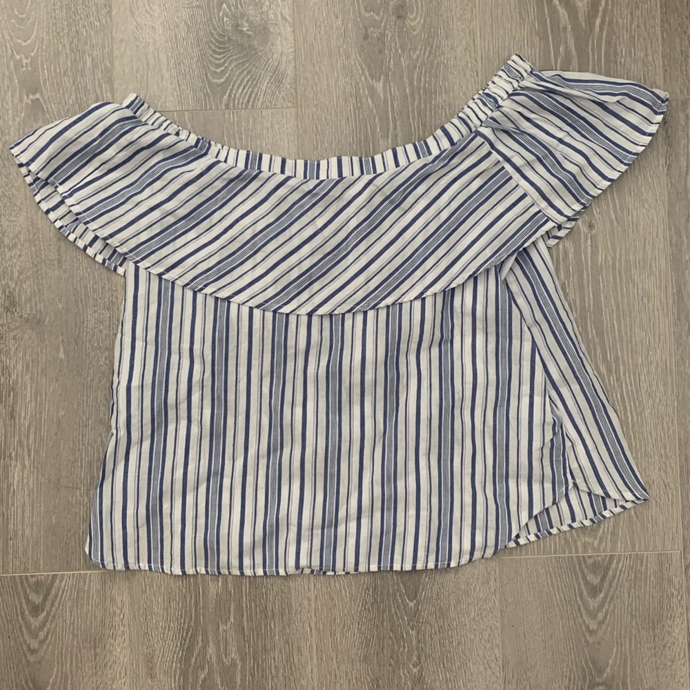 Off-Shoulder Striped Top
